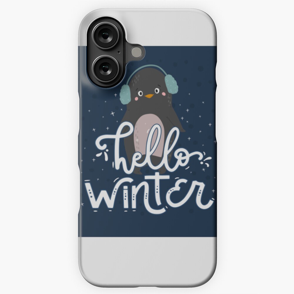 Hello Winter iPhone Snap Case - unicorn fantasy design by HackerLooks