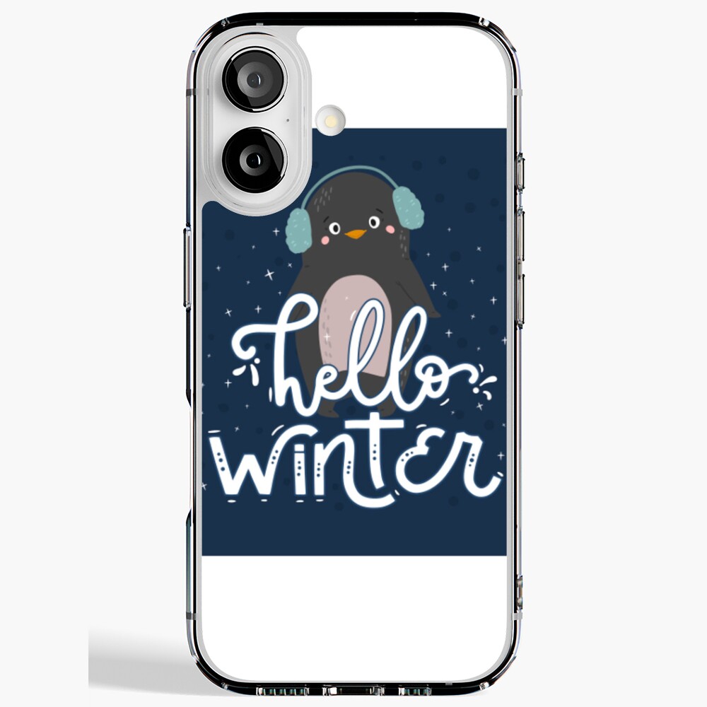 Hello Winter iPhone Soft Case - unicorn fantasy design by HackerLooks