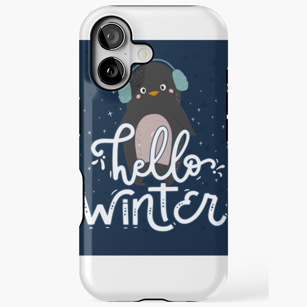 Hello Winter iPhone Tough Case - unicorn fantasy design by HackerLooks