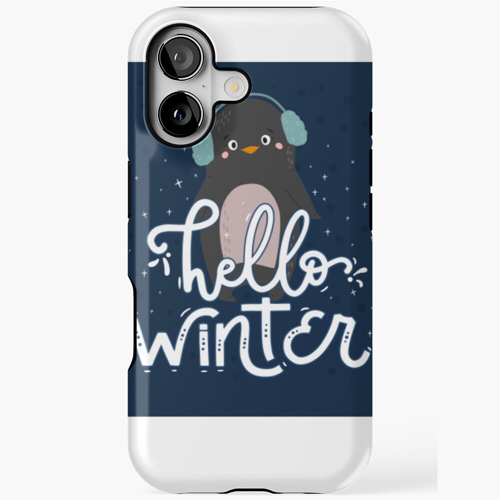 Hello Winter iPhone Magsafe Tough Case - unicorn fantasy design by HackerLooks
