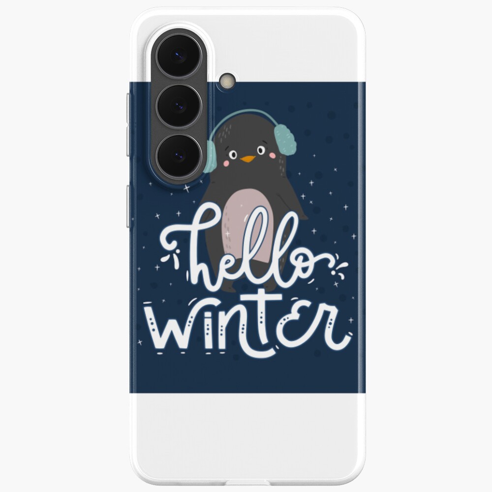 Hello Winter Samsung Galaxy Soft Case - unicorn fantasy design by HackerLooks