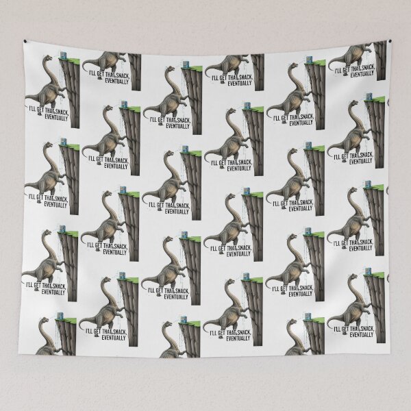 Item preview, "I'll Get That Snack, Eventually" Procrastinating Dinosaur – Gift for Relatable Humor Lovers designed and sold by Luminari Creations.