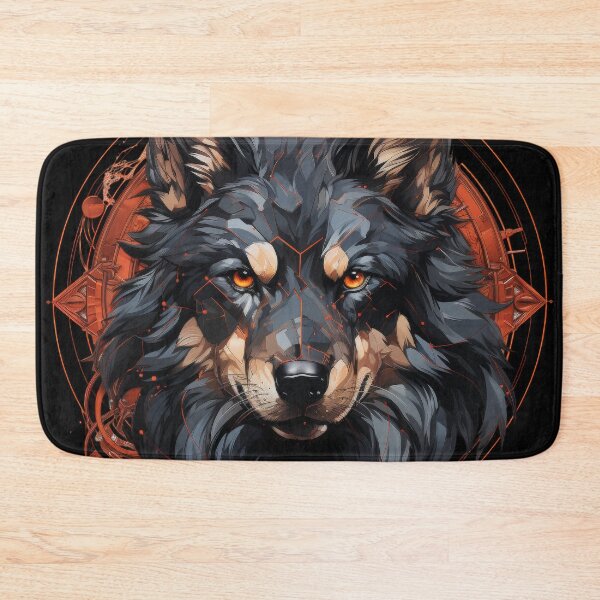 Item preview, Cyber Alpha Wolf – Ember Circuit Sentinel designed and sold by Daagath.