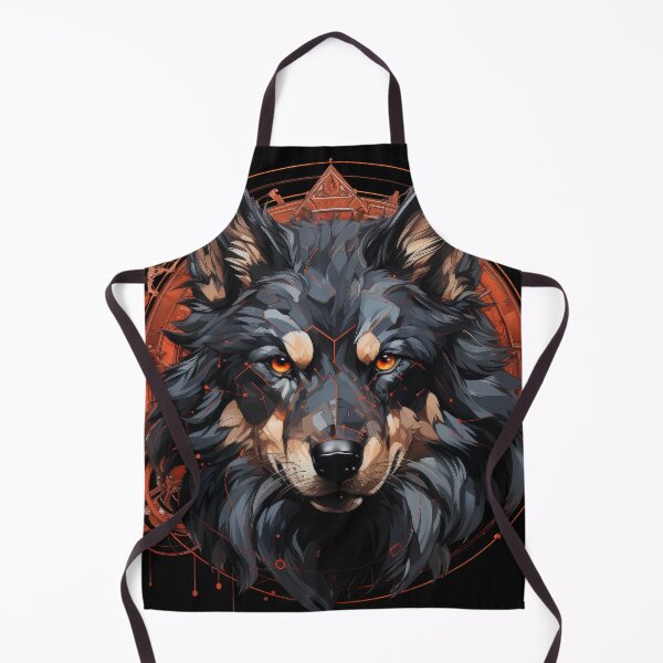 Item preview, Cyber Alpha Wolf – Ember Circuit Sentinel designed and sold by Daagath.