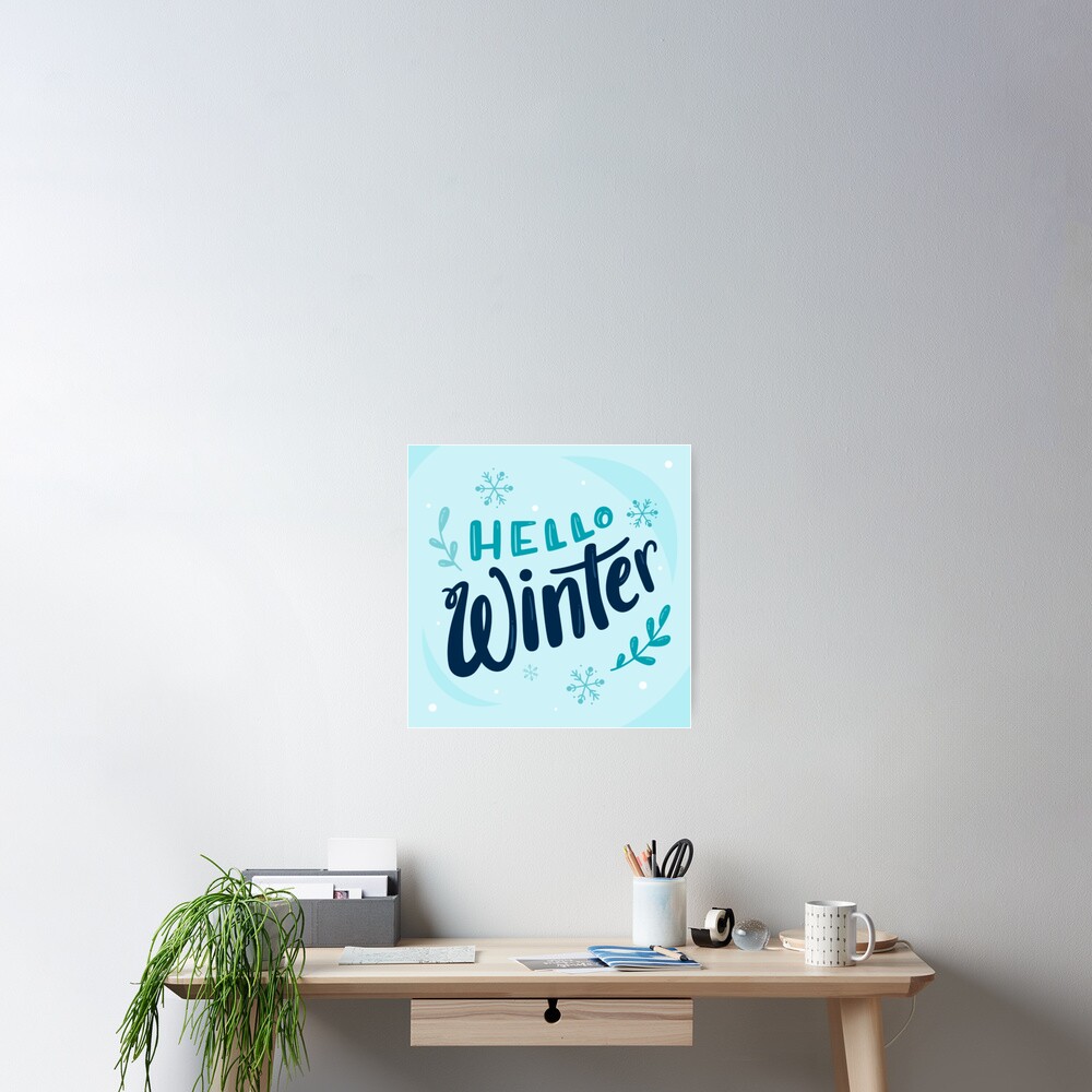 Hello Winter (Art Print) Wall Art design by HackerLooks