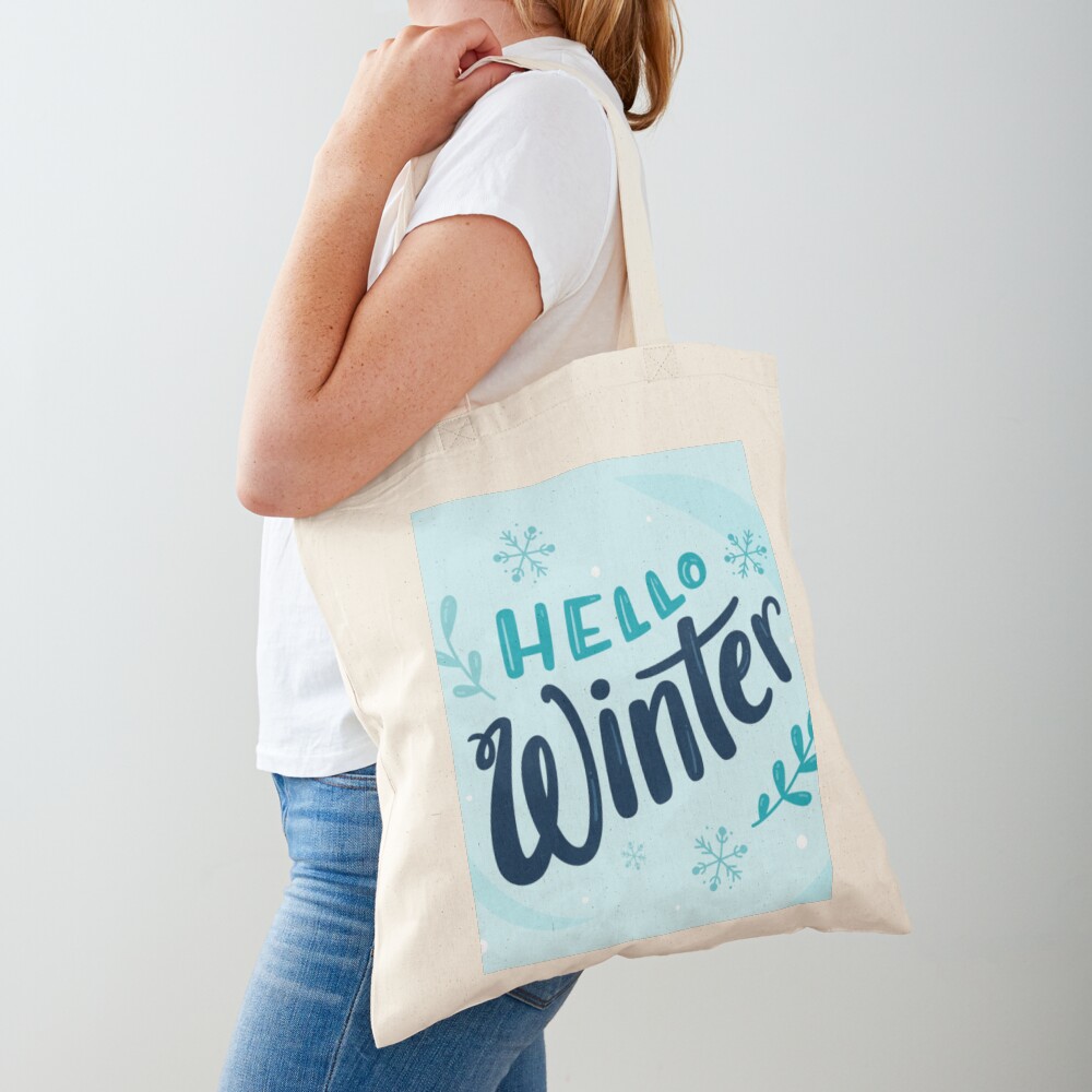 Hello Winter (Art Print) Bags design by HackerLooks
