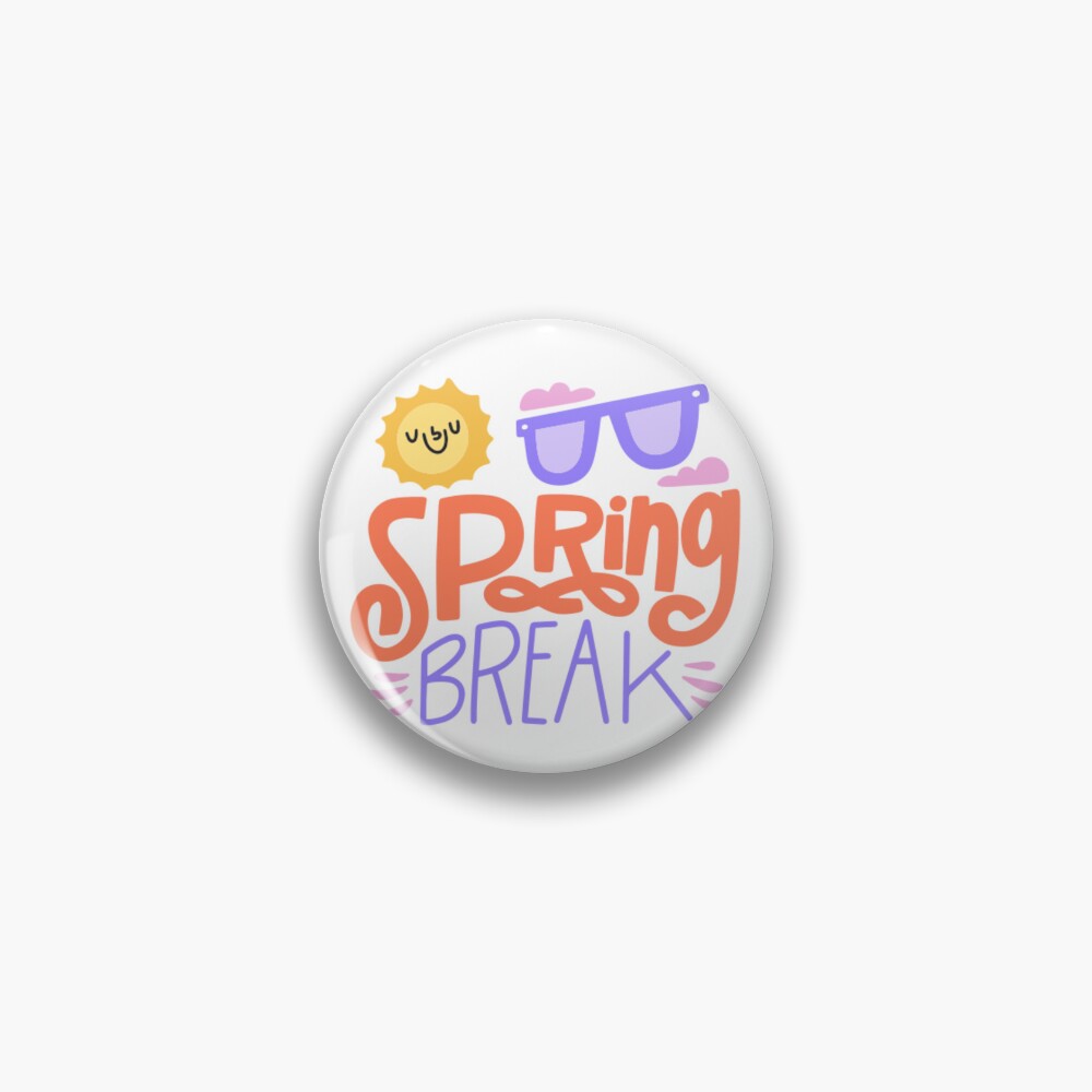 Spring Break Pin - cute pet design by HackerLooks