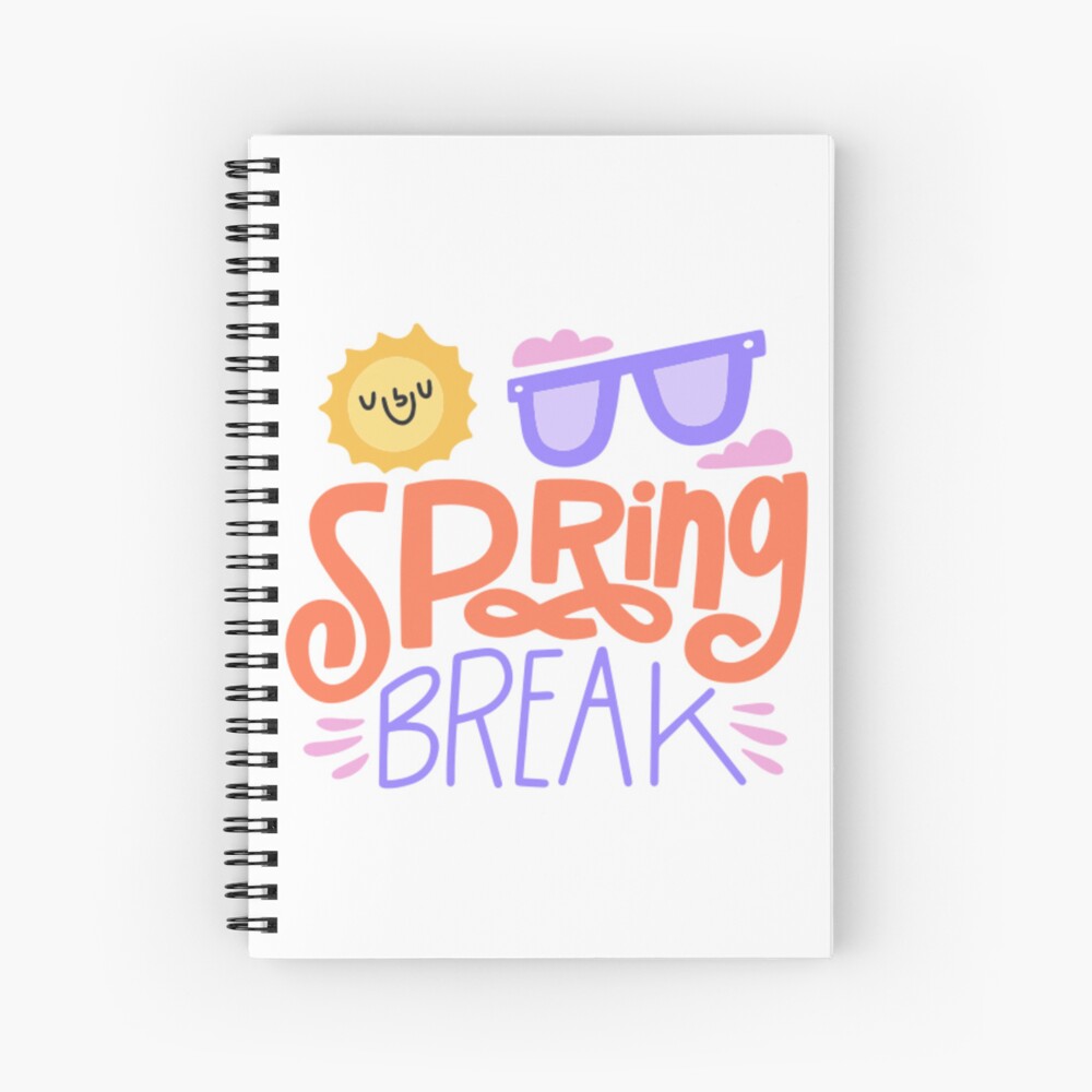 Spring Break Spiral Notebook - cute pet design by HackerLooks