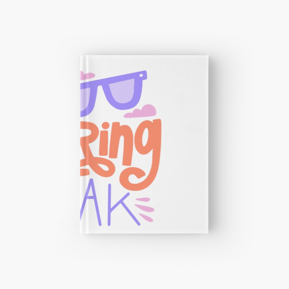 Spring Break Hardcover Journal - cute pet design by HackerLooks