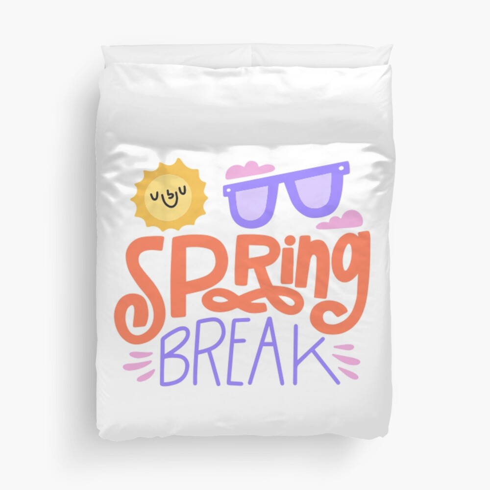 Spring Break Duvet Cover - cute pet design by HackerLooks