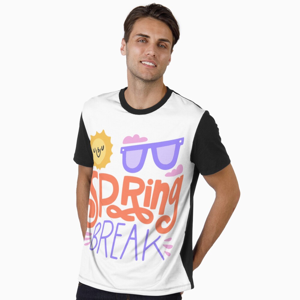 Spring Break Graphic T-Shirt - cute pet design by HackerLooks