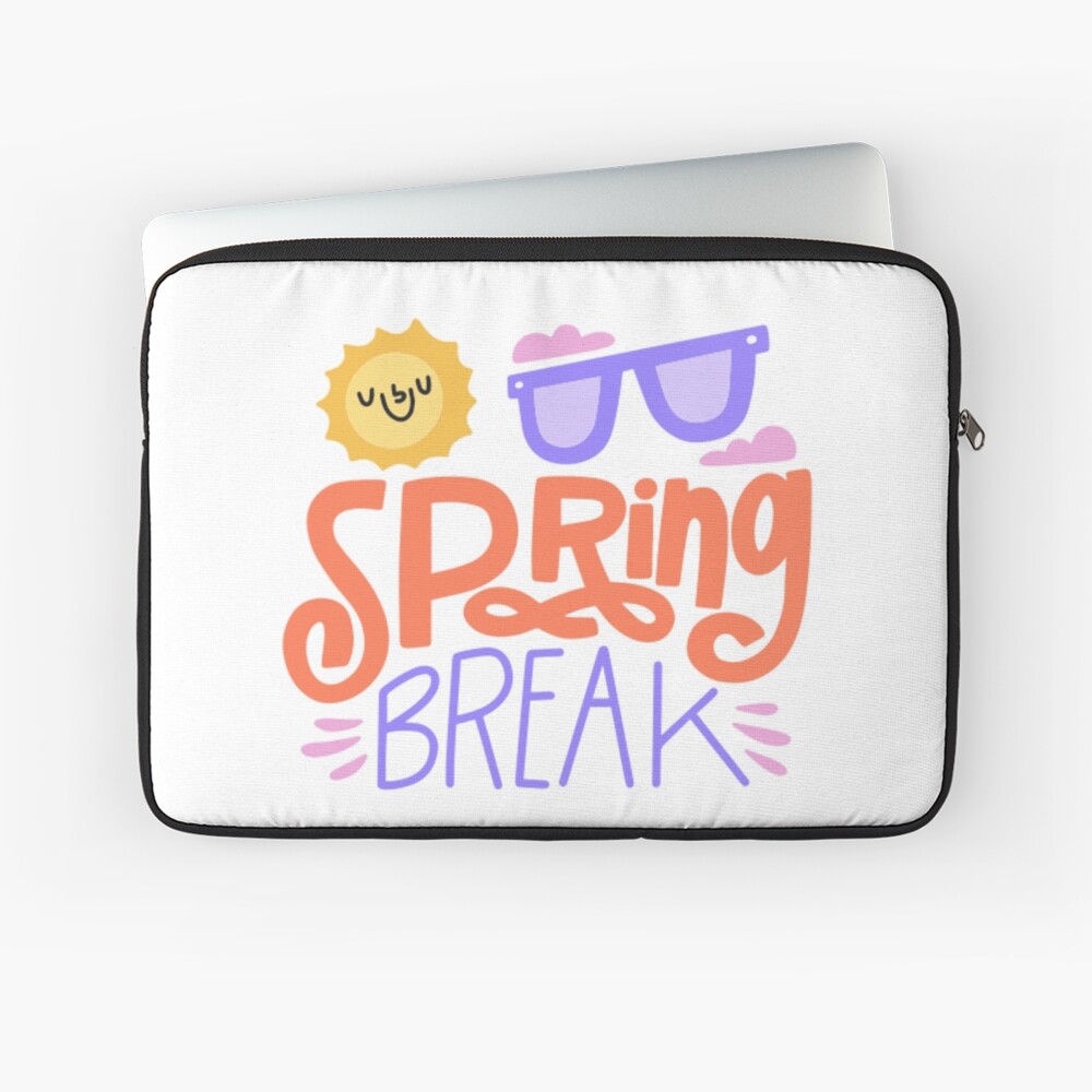 Spring Break Laptop Sleeve - cute pet design by HackerLooks