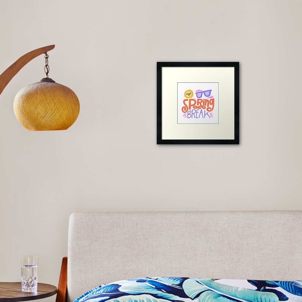Spring Break Framed Art Print - cute pet design by HackerLooks