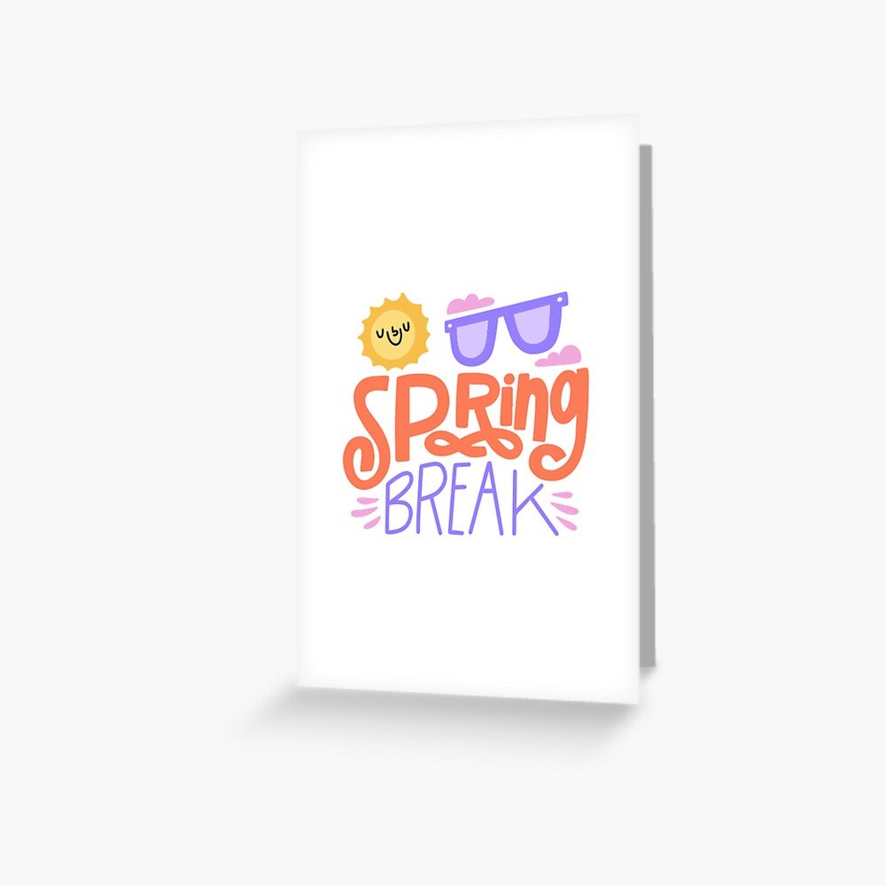 Spring Break Greeting Card - cute pet design by HackerLooks