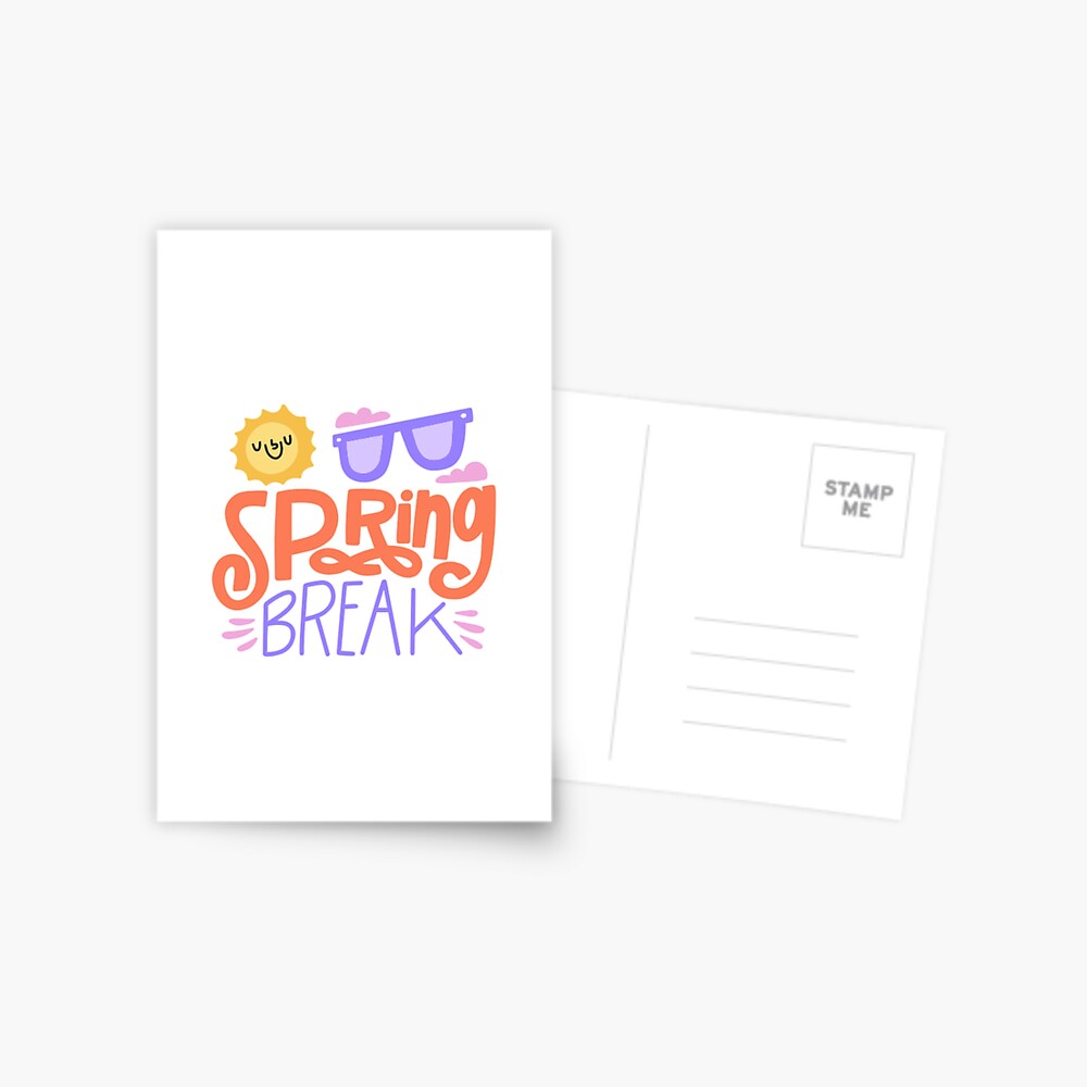 Spring Break Postcard - cute pet design by HackerLooks
