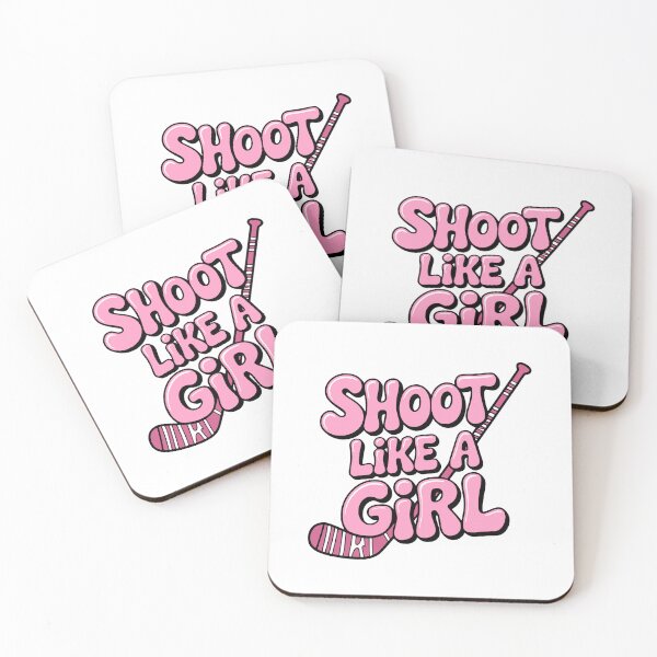 Artikelvorschau, Schießen wie ein Mädchen! Rosa Hockey-Mädchen entworfen und verkauft von PMCreative.