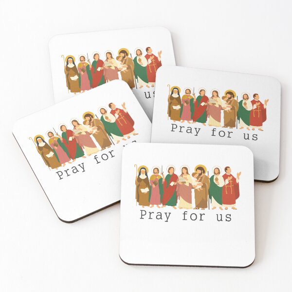Item preview, Catholic Saints Pray for Us Illustration designed and sold by margamPagenberg.
