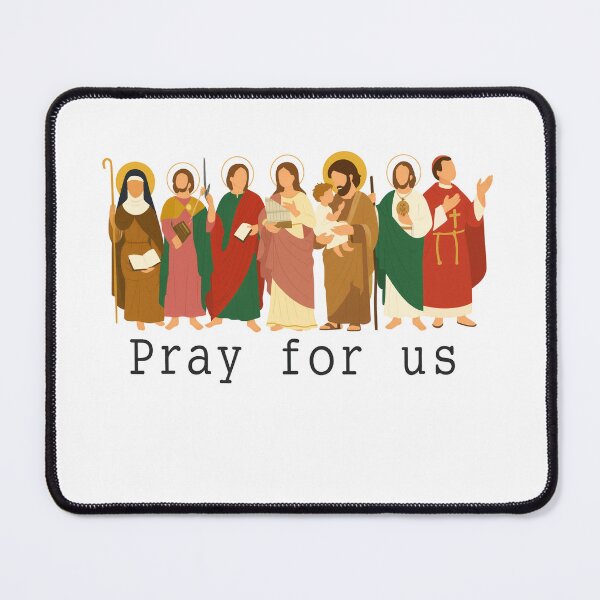 Item preview, Catholic Saints Pray for Us Illustration designed and sold by margamPagenberg.