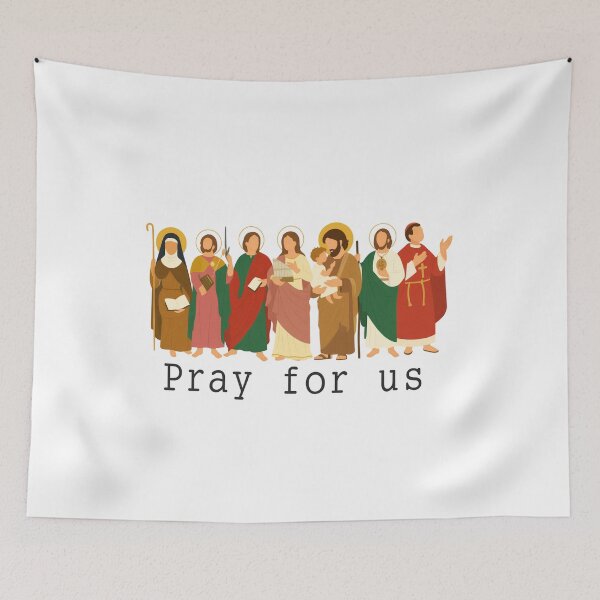 Item preview, Catholic Saints Pray for Us Illustration designed and sold by margamPagenberg.