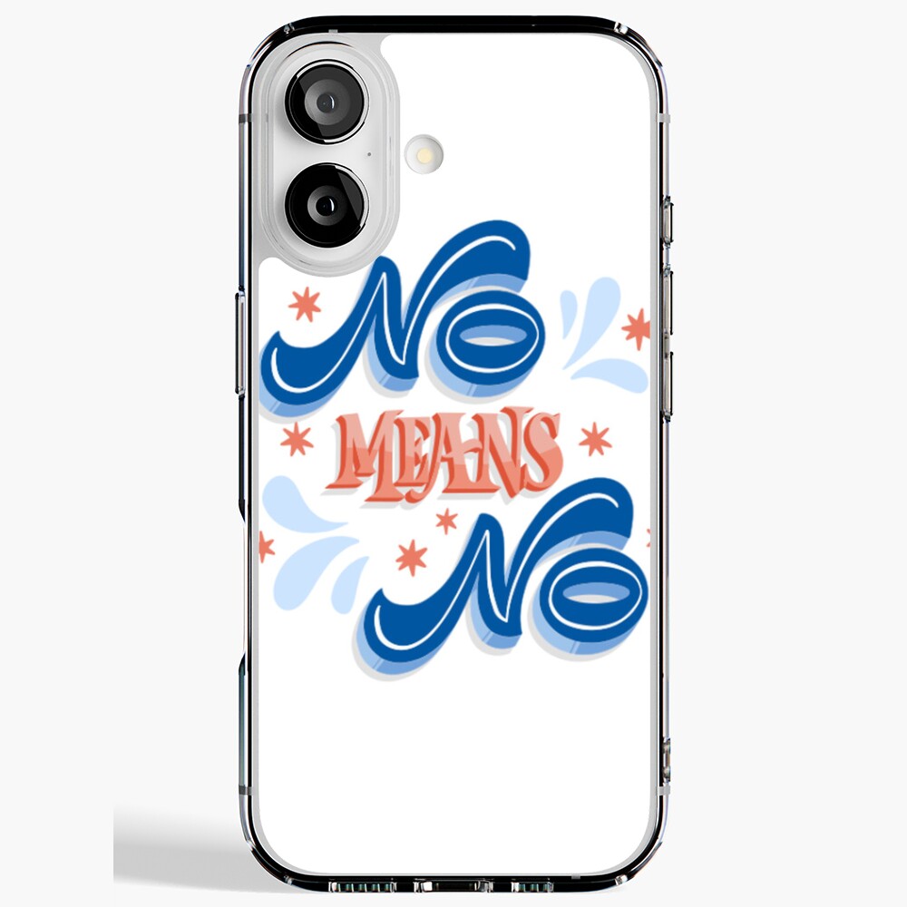 No Means No iPhone Soft Case - programmer humor design by HackerLooks