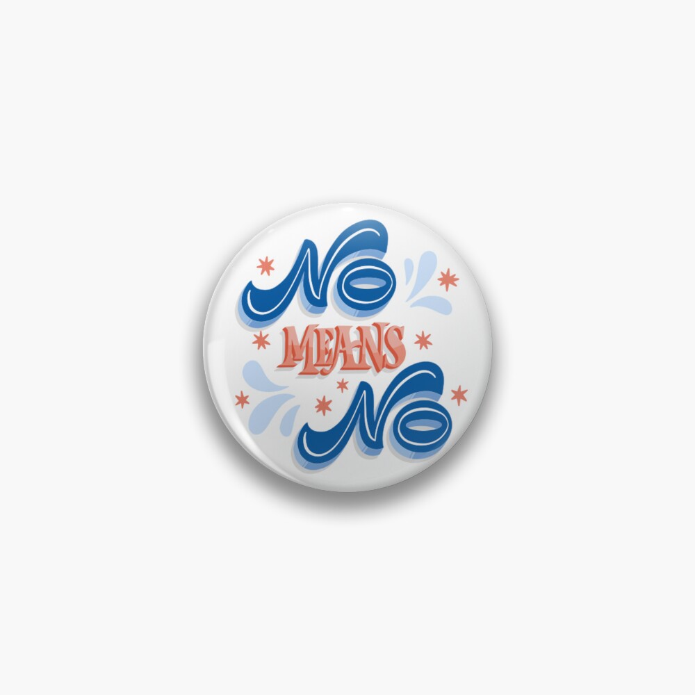 No Means No Pin - programmer humor design by HackerLooks