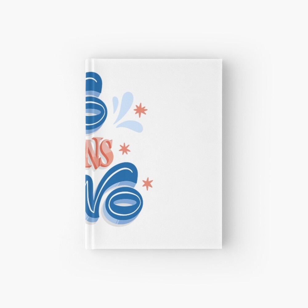 No Means No Hardcover Journal - programmer humor design by HackerLooks