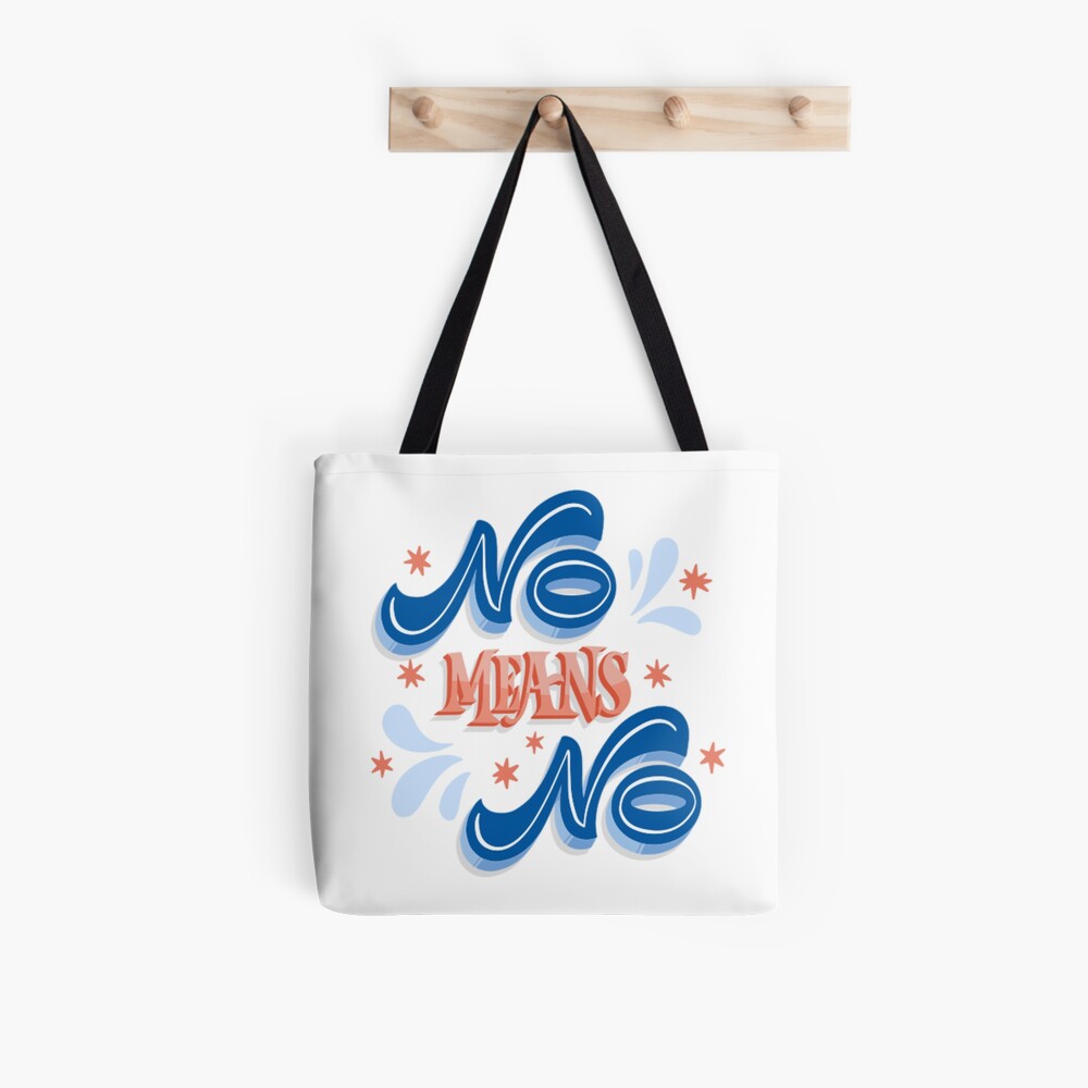 No Means No All Over Print Tote Bag - programmer humor design by HackerLooks