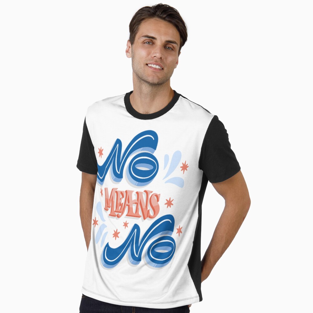 No Means No Graphic T-Shirt - programmer humor design by HackerLooks