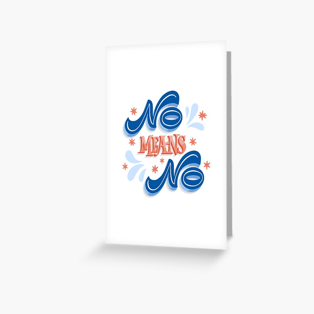 No Means No Greeting Card - programmer humor design by HackerLooks