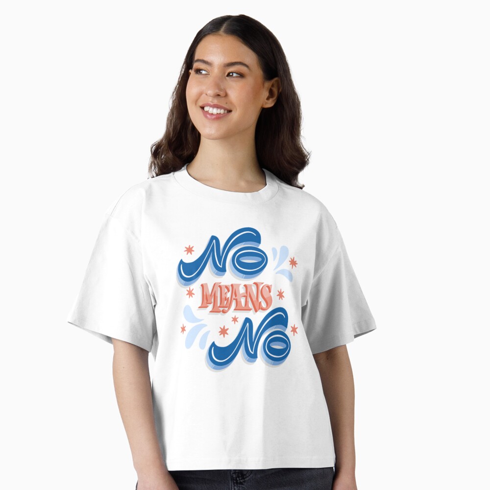 No Means No Boxy T-Shirt - programmer humor design by HackerLooks