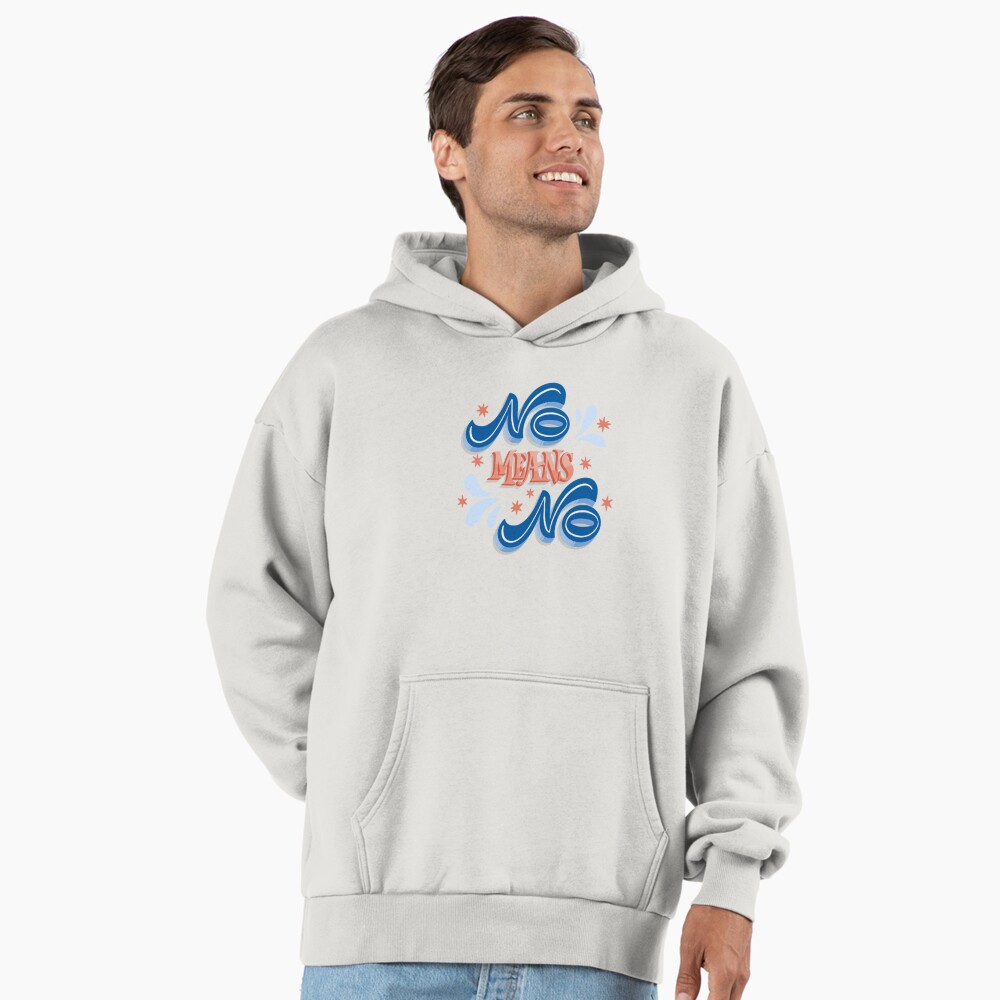 No Means No Premium Oversized Hoodie - programmer humor design by HackerLooks
