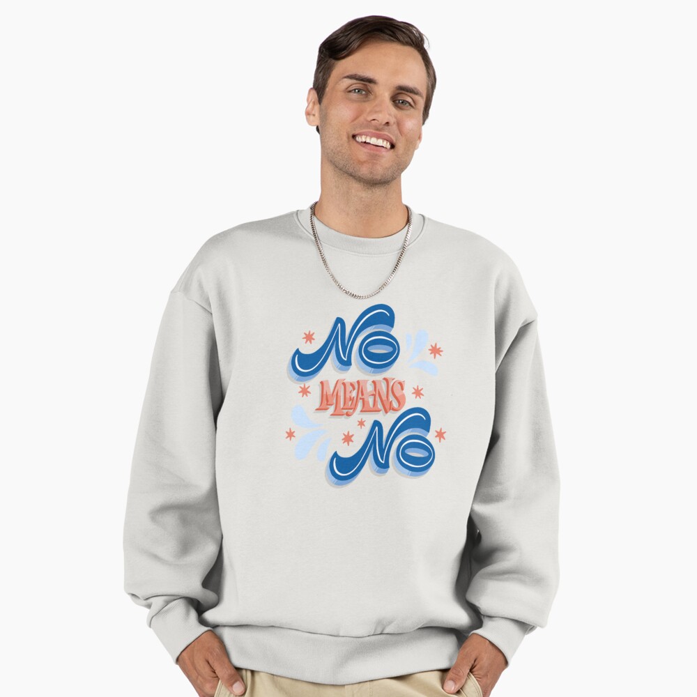 No Means No Premium Oversized Sweatshirt - programmer humor design by HackerLooks