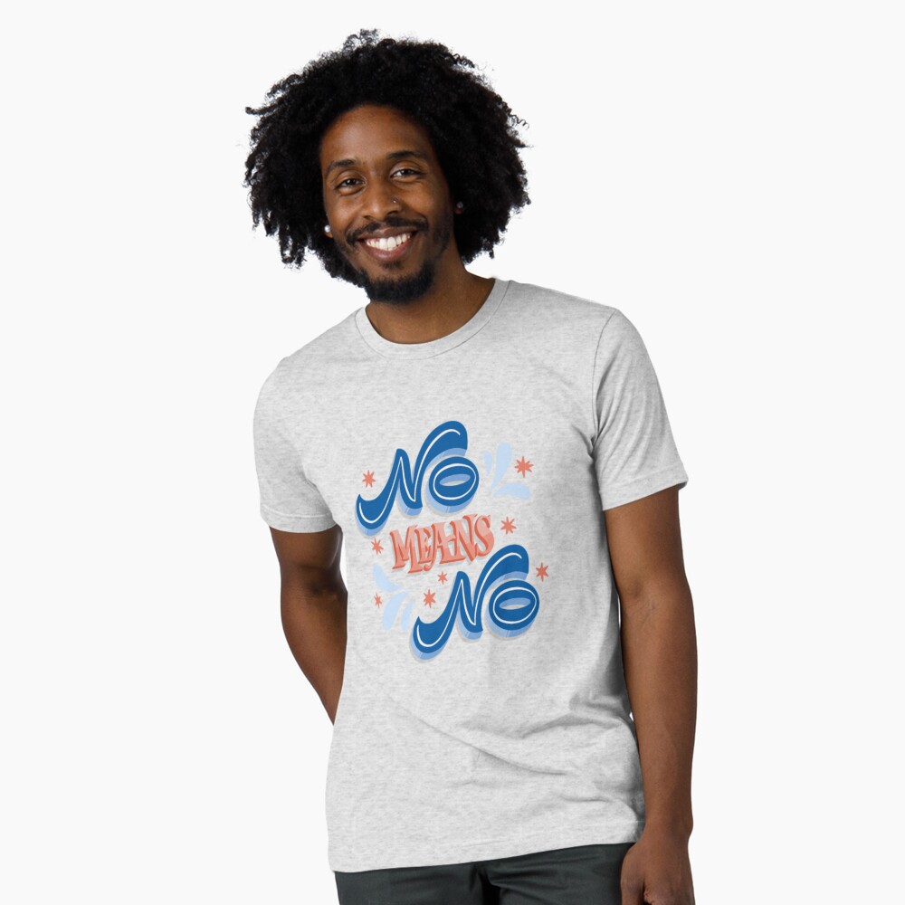 No Means No Tri-blend T-Shirt - programmer humor design by HackerLooks