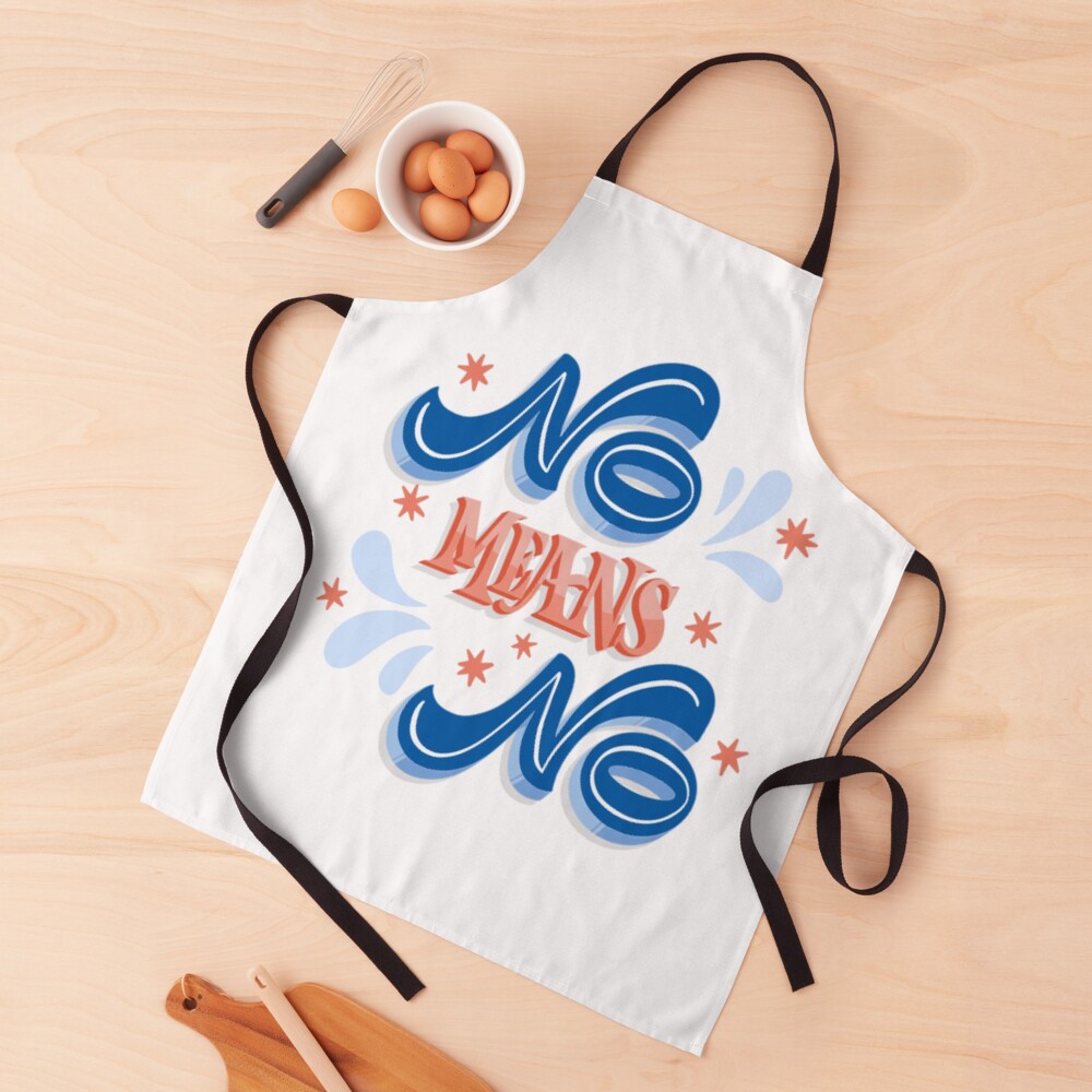 No Means No Apron - programmer humor design by HackerLooks