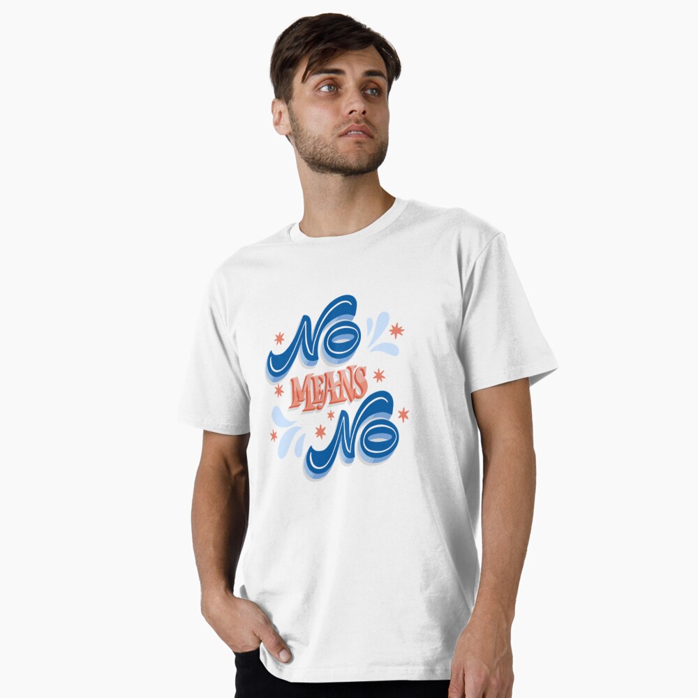 No Means No Premium T-Shirt - programmer humor design by HackerLooks
