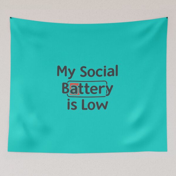 Item preview, My Social Battery Is Low - Minimalist Graphic designed and sold by ZenPaths.
