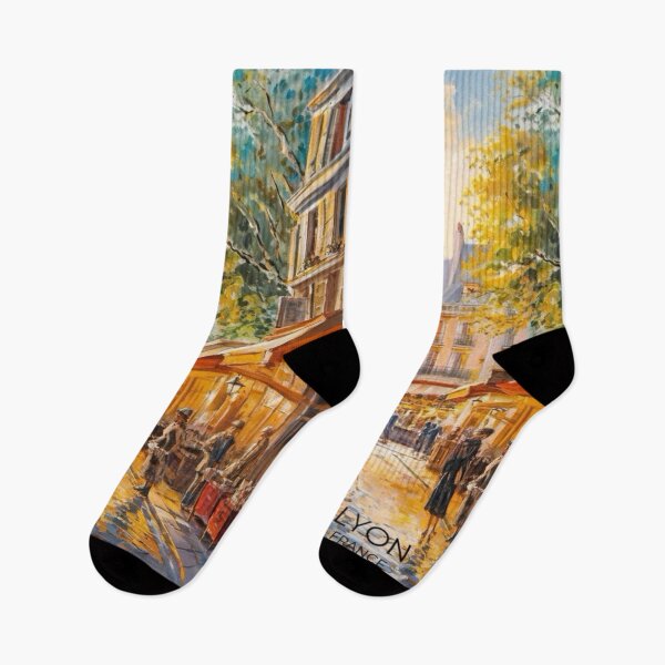 Item preview, Lyon France - Charming French City Scene. Travel Poster Art. designed and sold by CARRAANN.