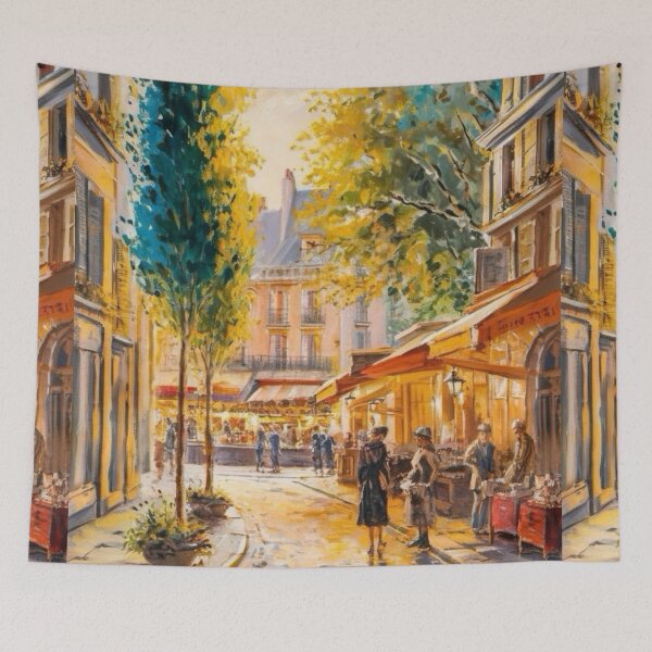 Item preview, Lyon France - Charming French City Scene. Travel Poster Art. designed and sold by CARRAANN.