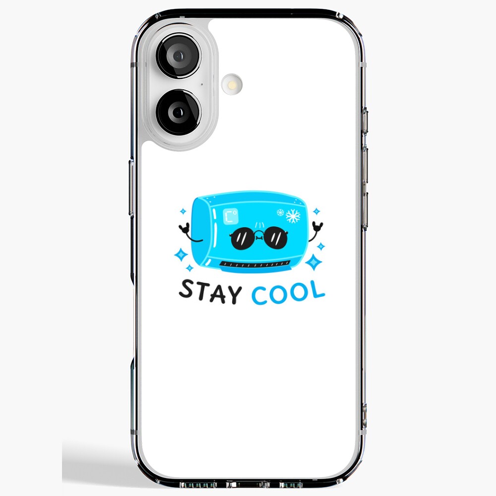 Stay Cool iPhone Soft Case - cute pet design by HackerLooks