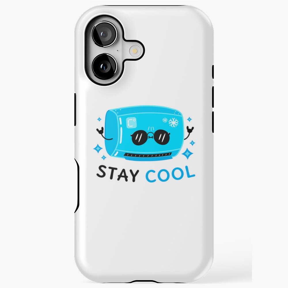 Stay Cool iPhone Tough Case - cute pet design by HackerLooks