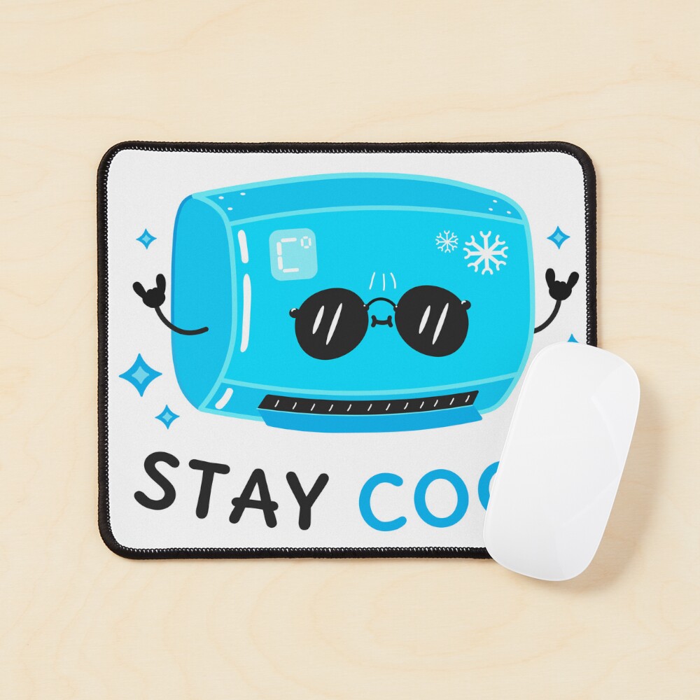 Stay Cool Mouse Pad - cute pet design by HackerLooks