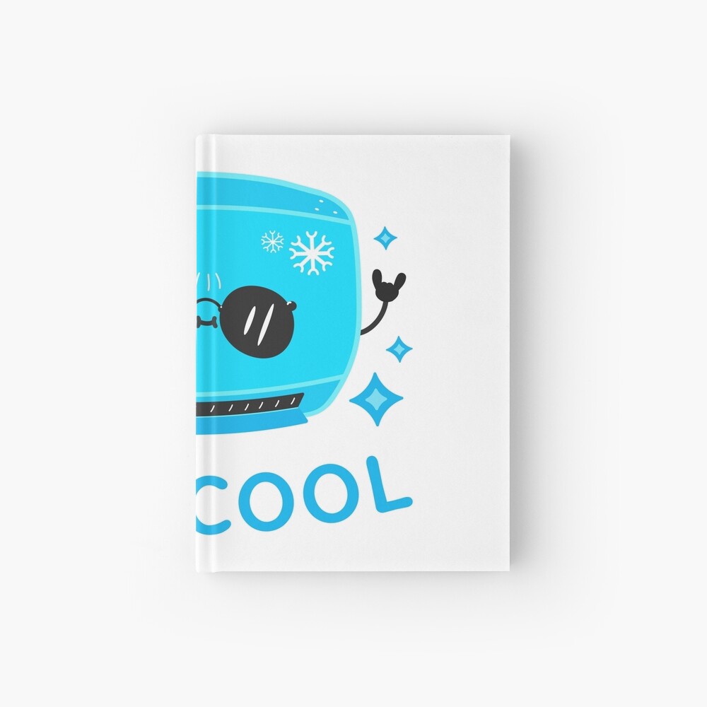 Stay Cool Hardcover Journal - cute pet design by HackerLooks