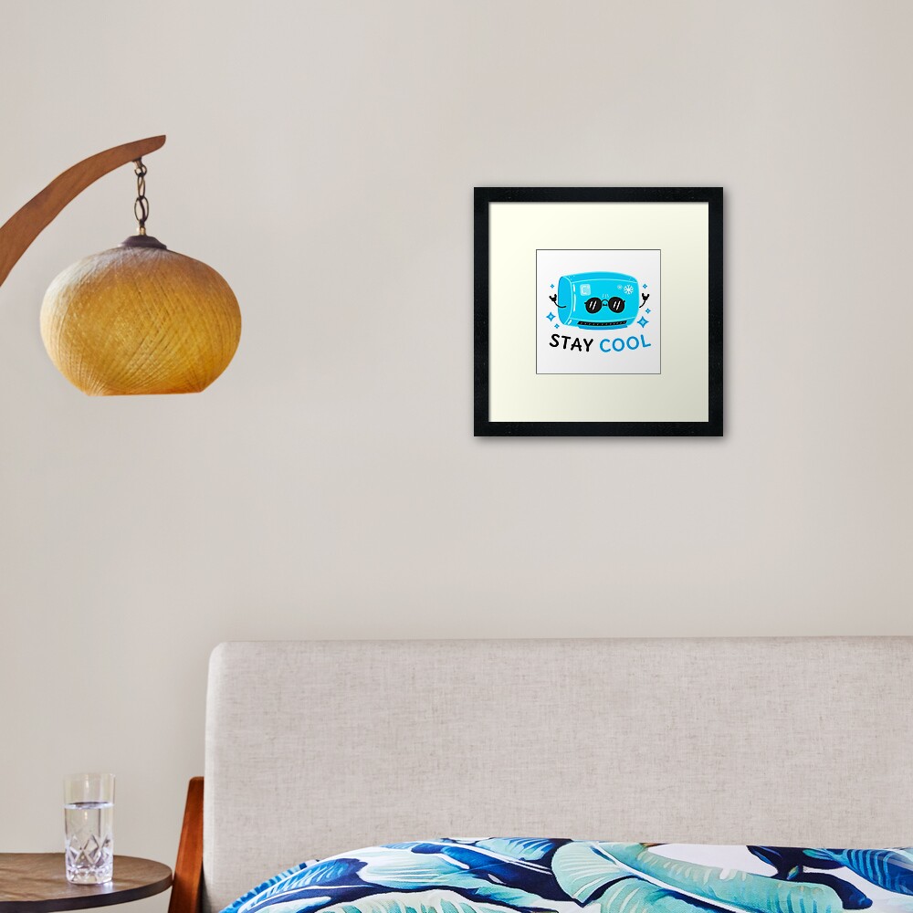 Stay Cool Framed Art Print - cute pet design by HackerLooks
