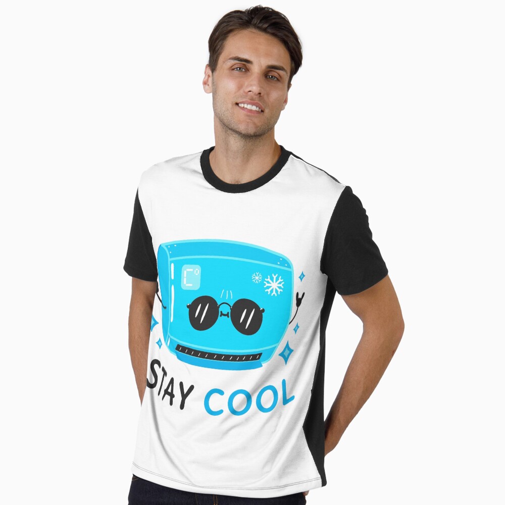 Stay Cool Graphic T-Shirt - cute pet design by HackerLooks