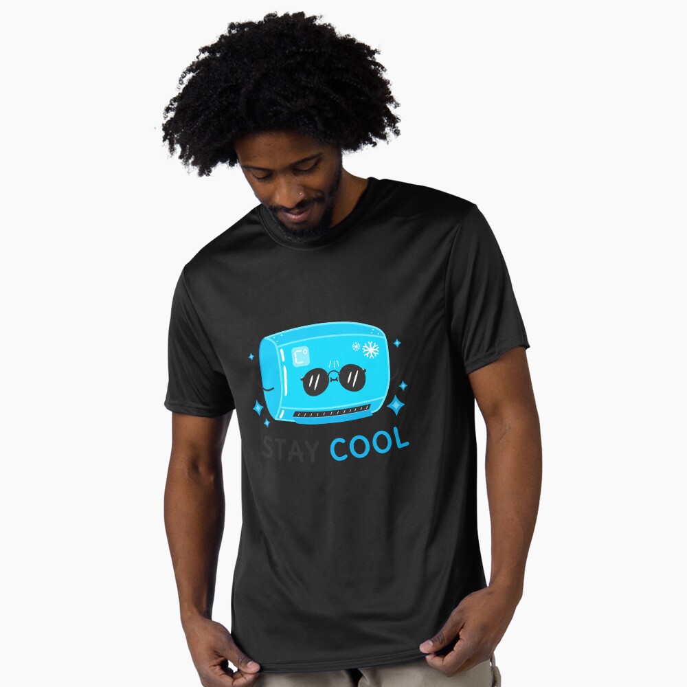 Stay Cool Active T-Shirt - cute pet design by HackerLooks