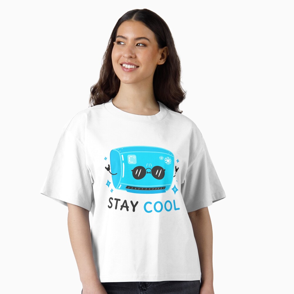 Stay Cool Boxy T-Shirt - cute pet design by HackerLooks
