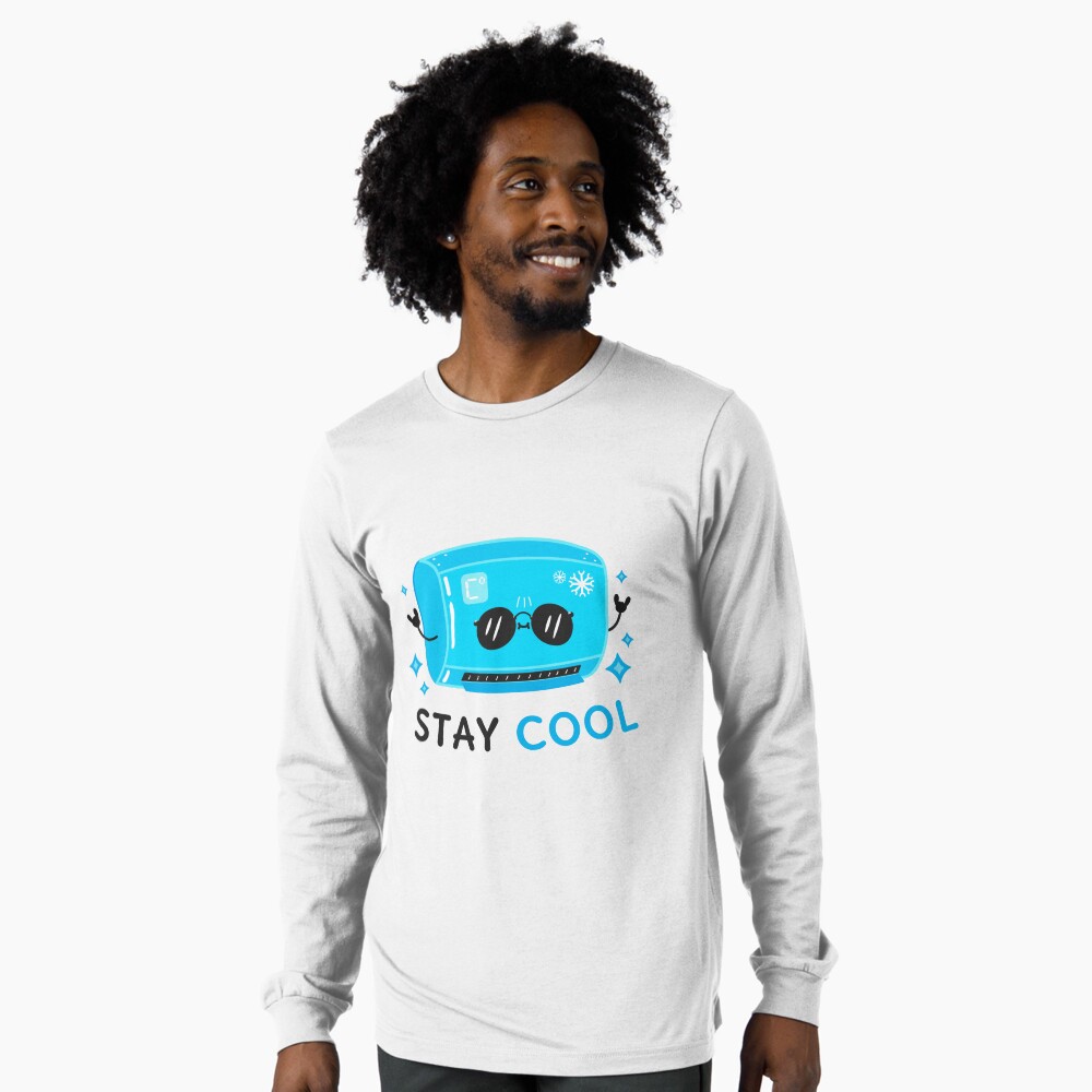 Stay Cool Long Sleeve T-Shirt - cute pet design by HackerLooks