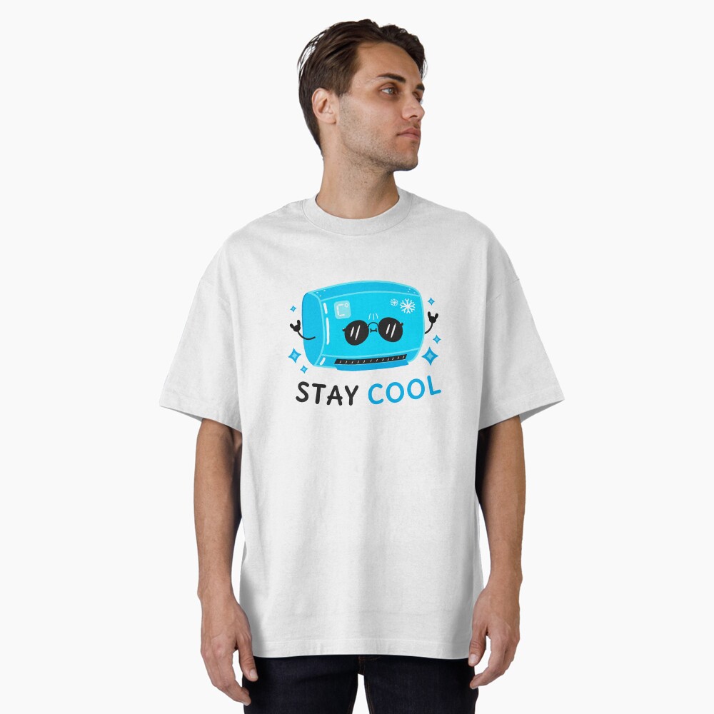 Stay Cool Oversized T-Shirt - cute pet design by HackerLooks
