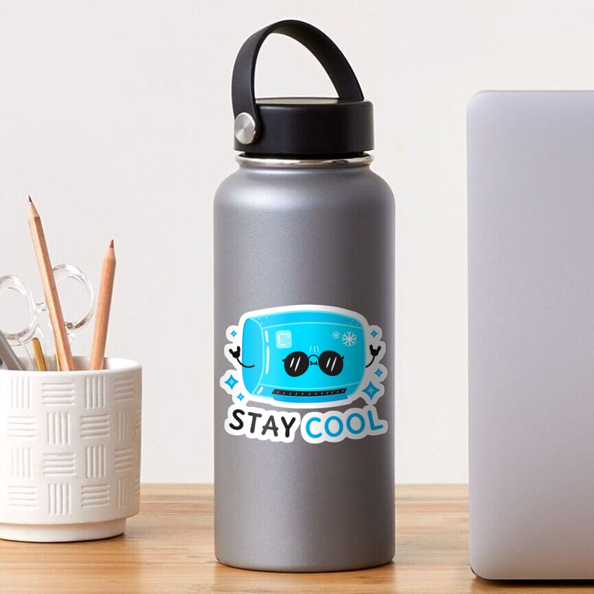 Stay Cool Sticker - cute pet design by HackerLooks