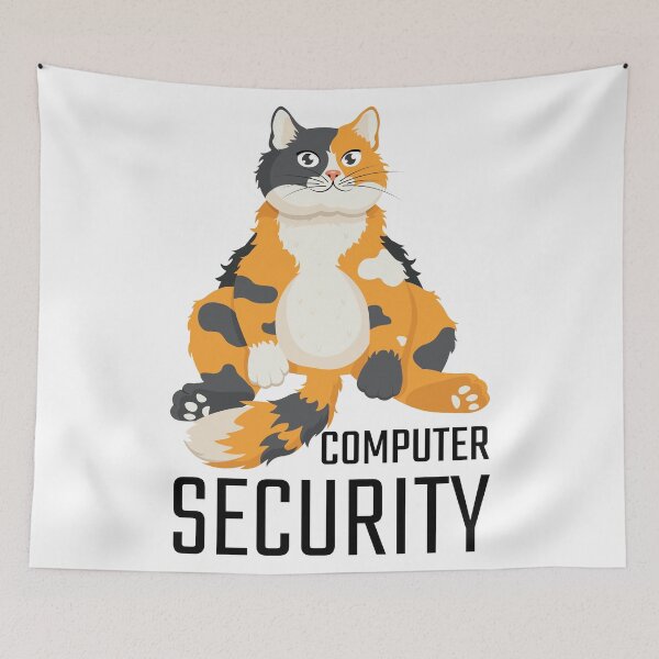Item preview, Funny Relaxed Cat Computer Security Specialist designed and sold by Art-of-Rory.